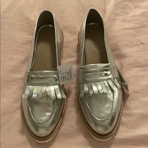 Silver Loafers Wide Width